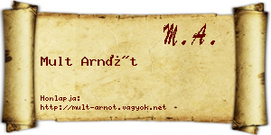 Mult Arnót névjegykártya